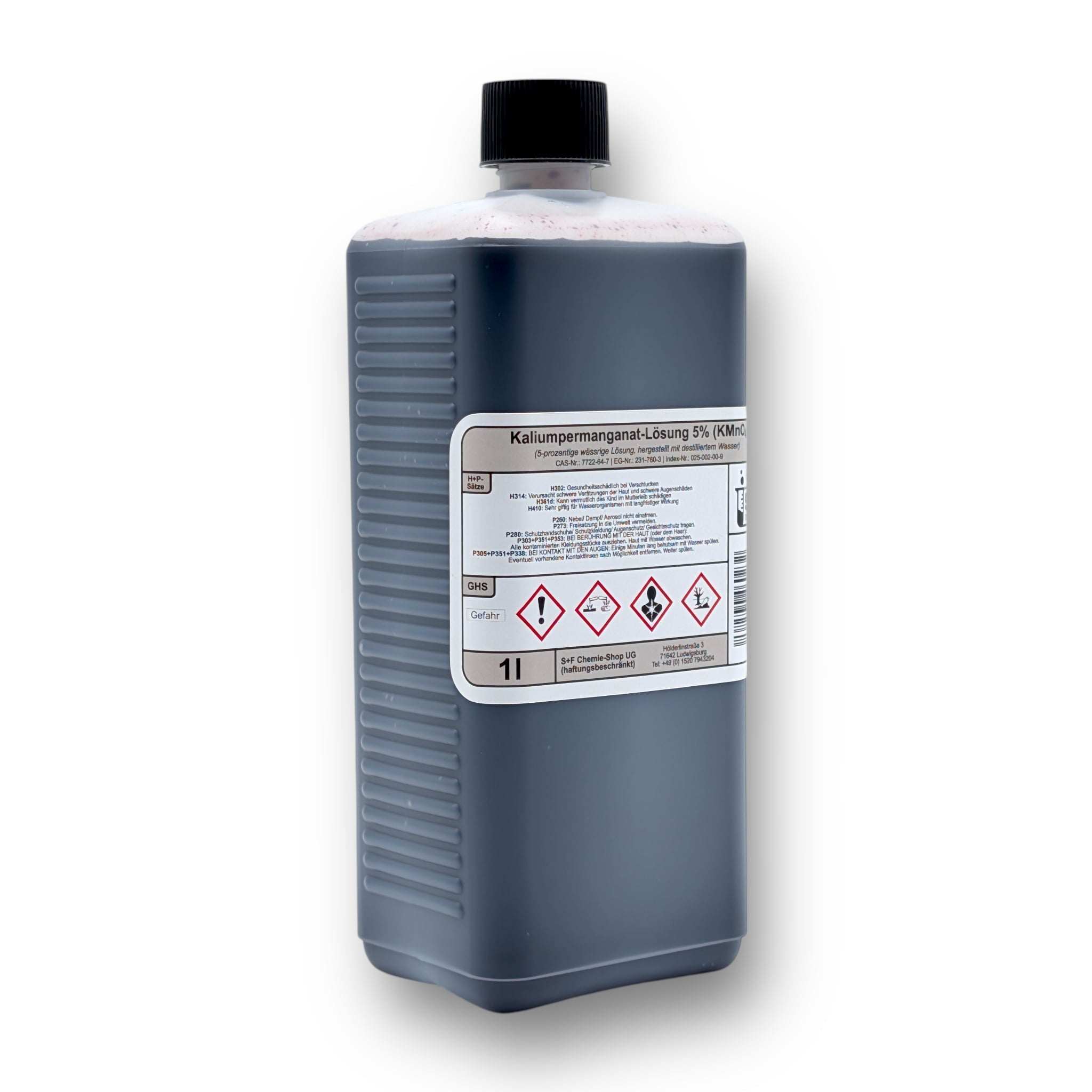 Kaliumpermanganat - Lösung (5%) - S+F Chemie - Shop - Chemikalie