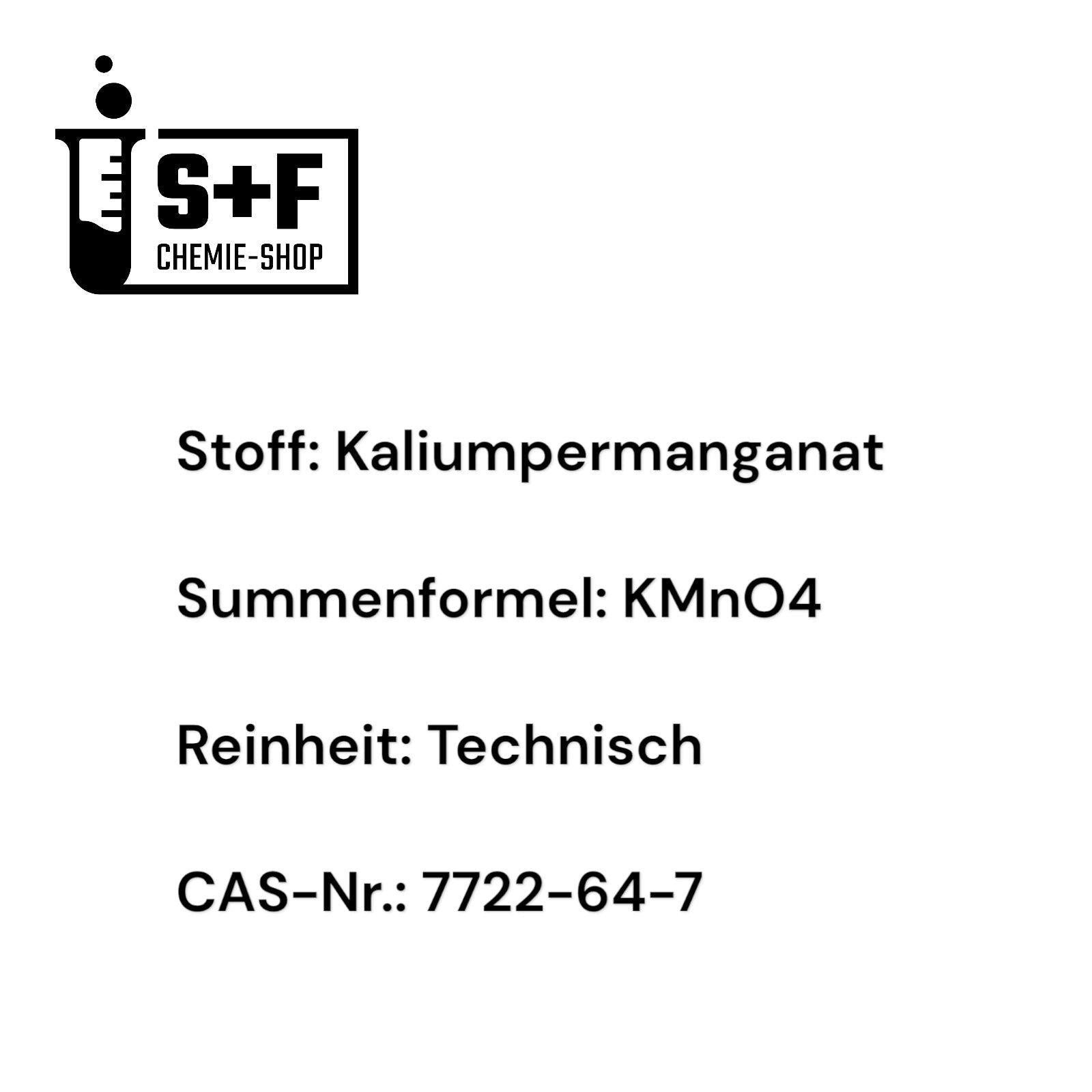 Kaliumpermanganat Pulver (KMnO4) - S+F Chemie - Shop - Chemikalie