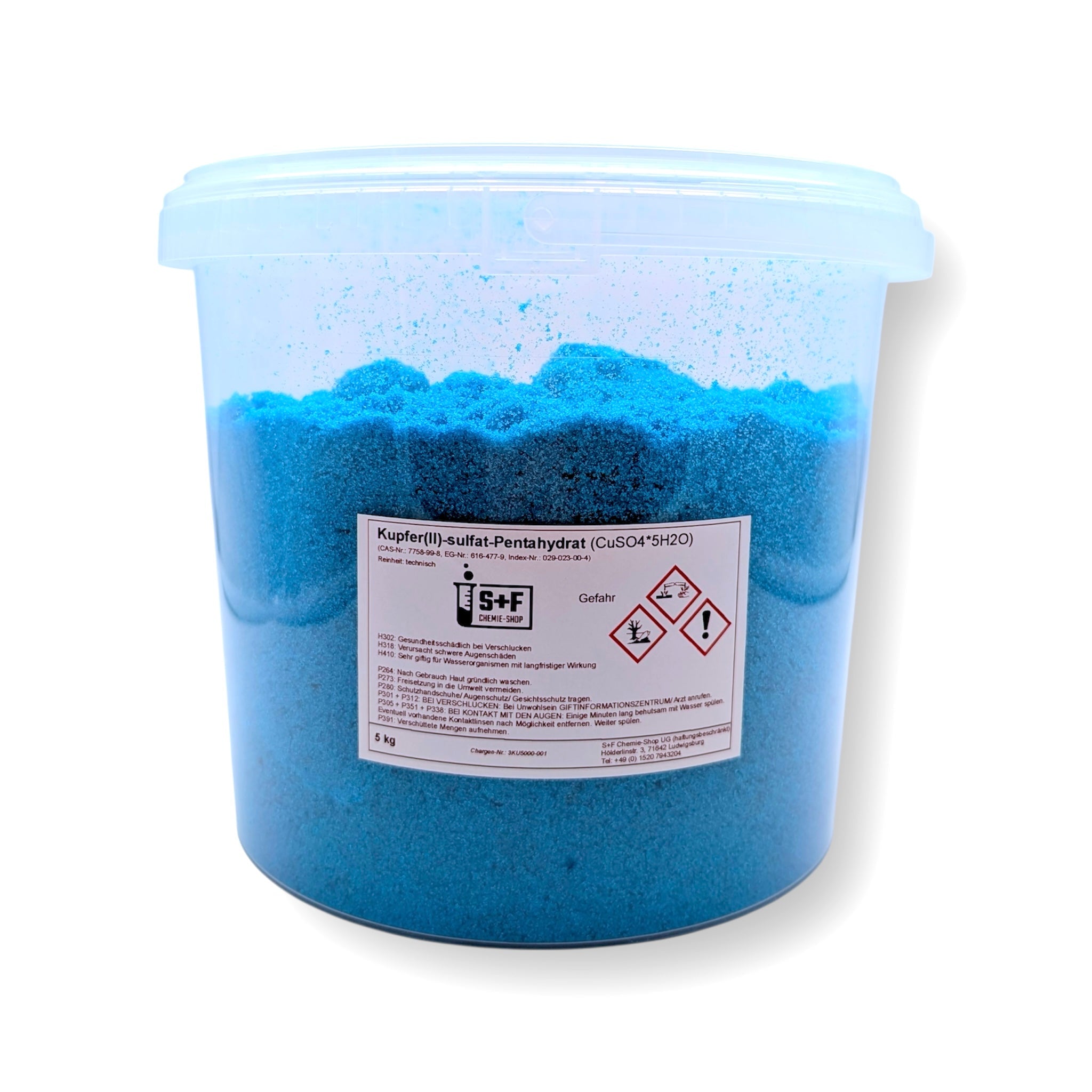 Kupfersulfat (CuSO₄ · 5H₂O) - S+F Chemie - Shop - Chemikalie