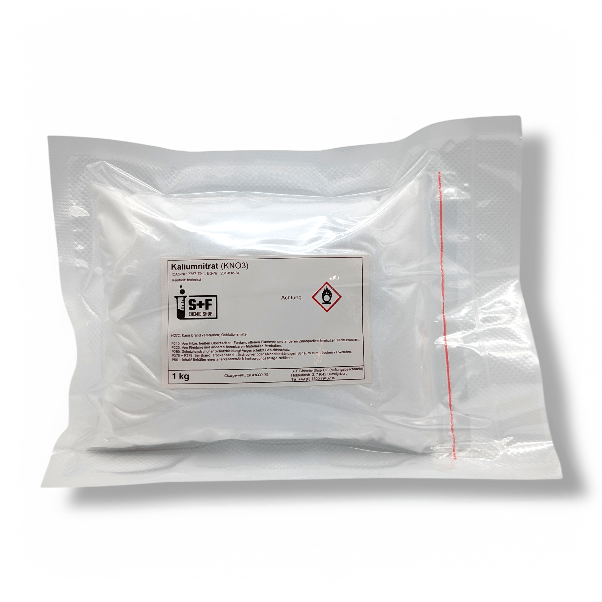 1 kg - Kaliumnitrat (KNO₃) - S+F Chemie - Shop - Chemikalie