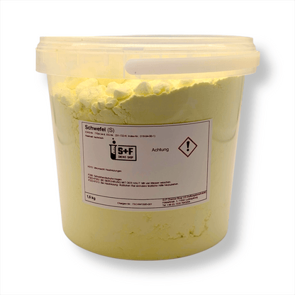 5 kg - Schwefel (S) | Schwefelpulver | anorganisch | 99,9% - fein gemahlen - S+F Chemie - Shop - Chemikalie