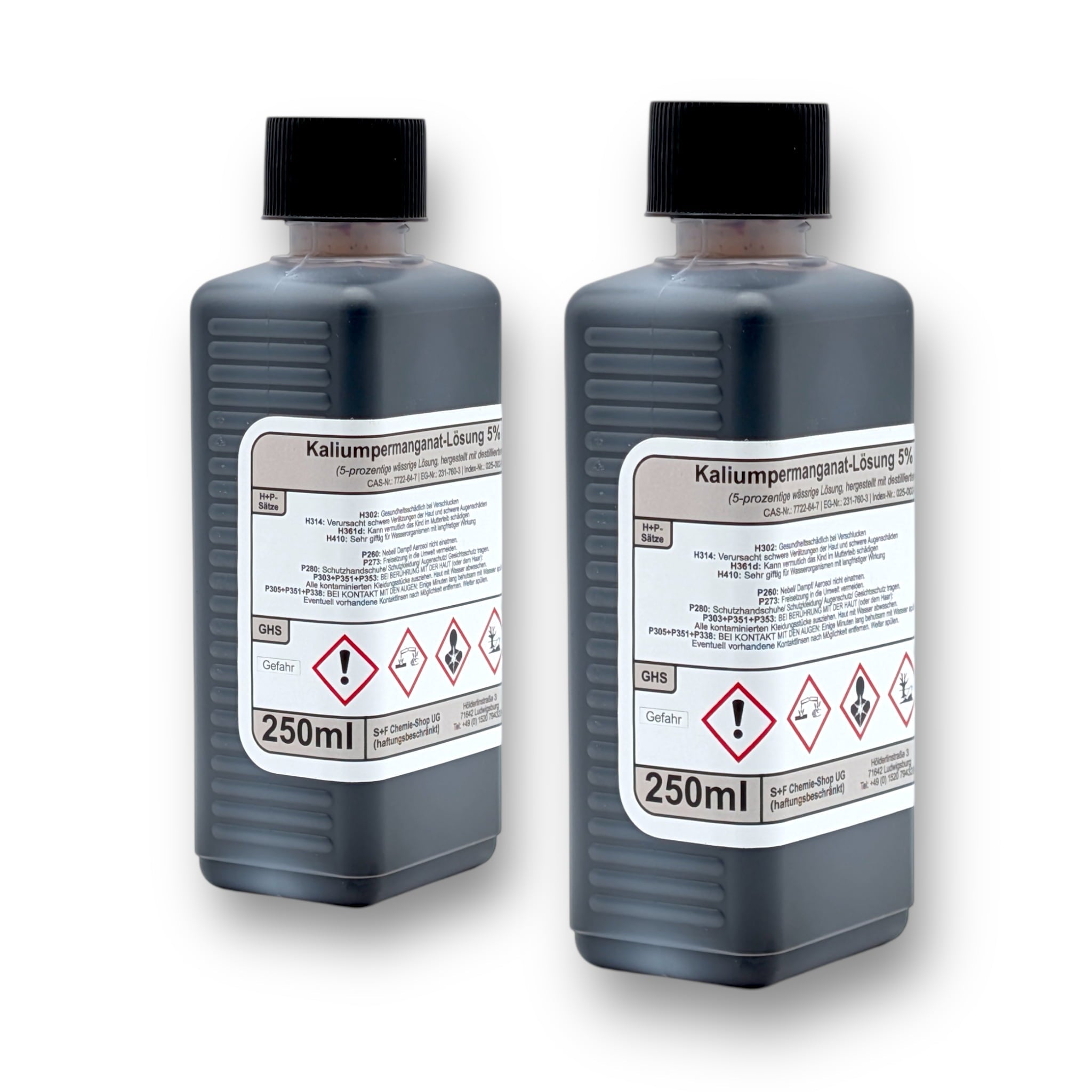 Kaliumpermanganat - Lösung (5%) - S+F Chemie - Shop - Chemikalie