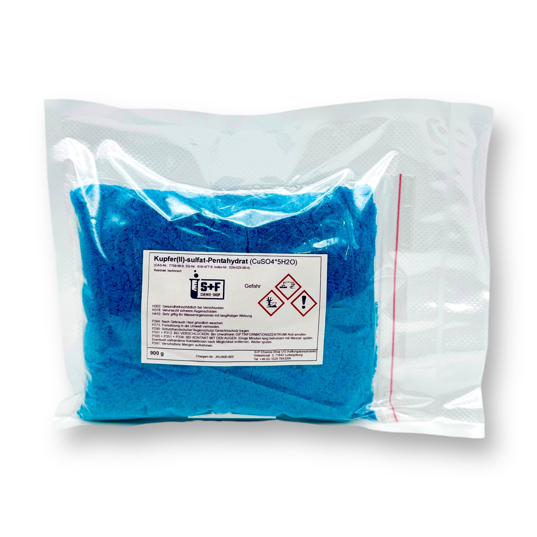 Kupfersulfat (CuSO₄ · 5H₂O) - S+F Chemie - Shop - Chemikalie