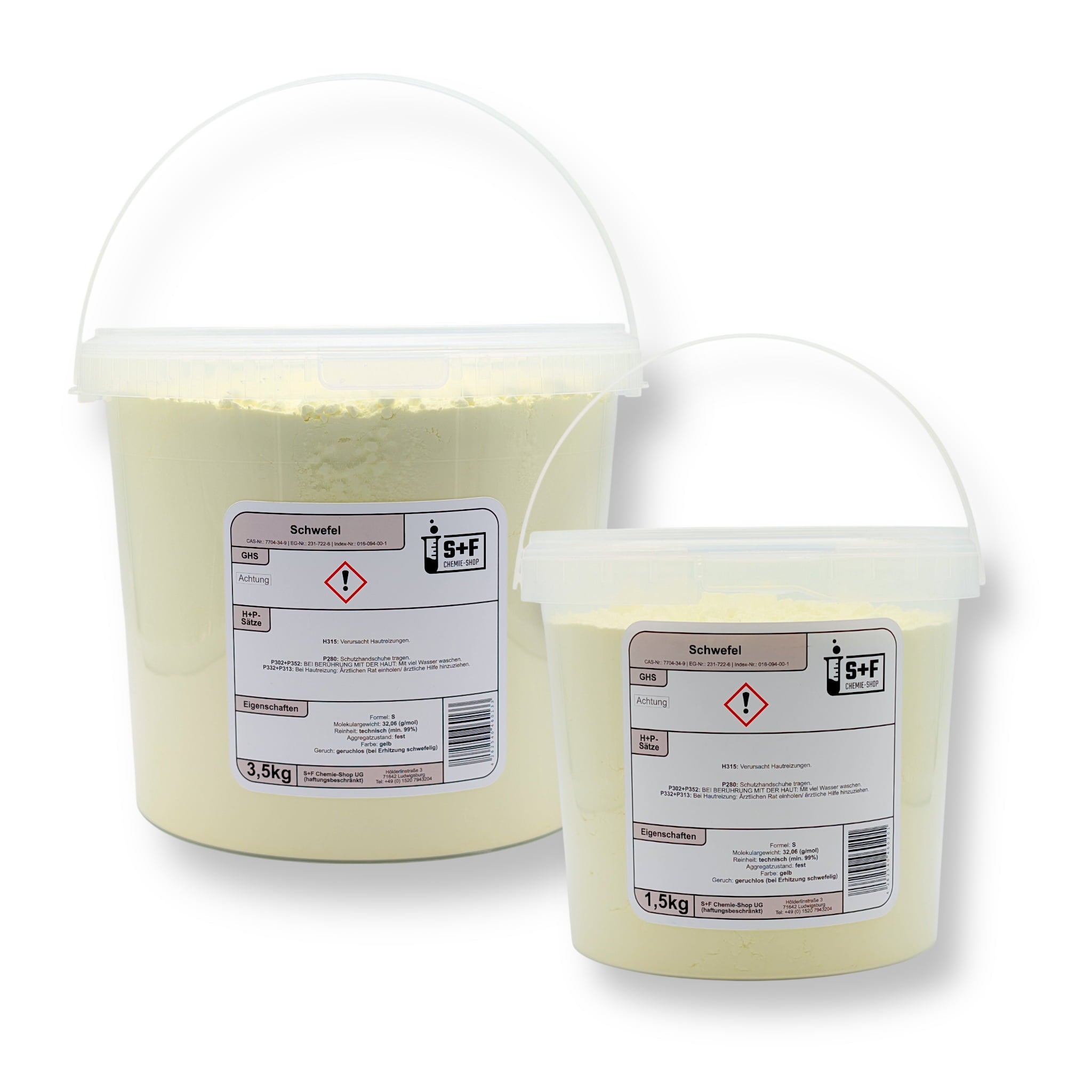 5 kg - Schwefel (S) | Schwefelpulver | anorganisch | 99,9% - fein gemahlen