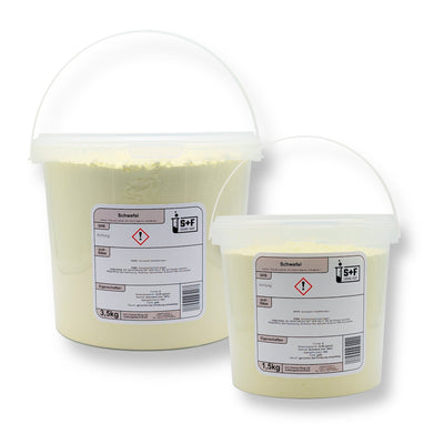 Schwefel (S) | Schwefelpulver | anorganisch | 99,9% - fein gemahlen - S+F Chemie - Shop - Chemikalie